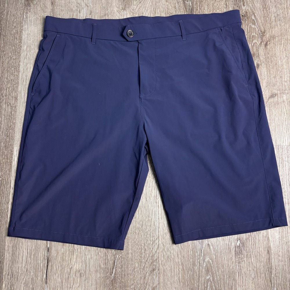 Greyson Shorts Mens 40 Navy Blue Montauk 10"Chino Golf Athletic Performance Flat